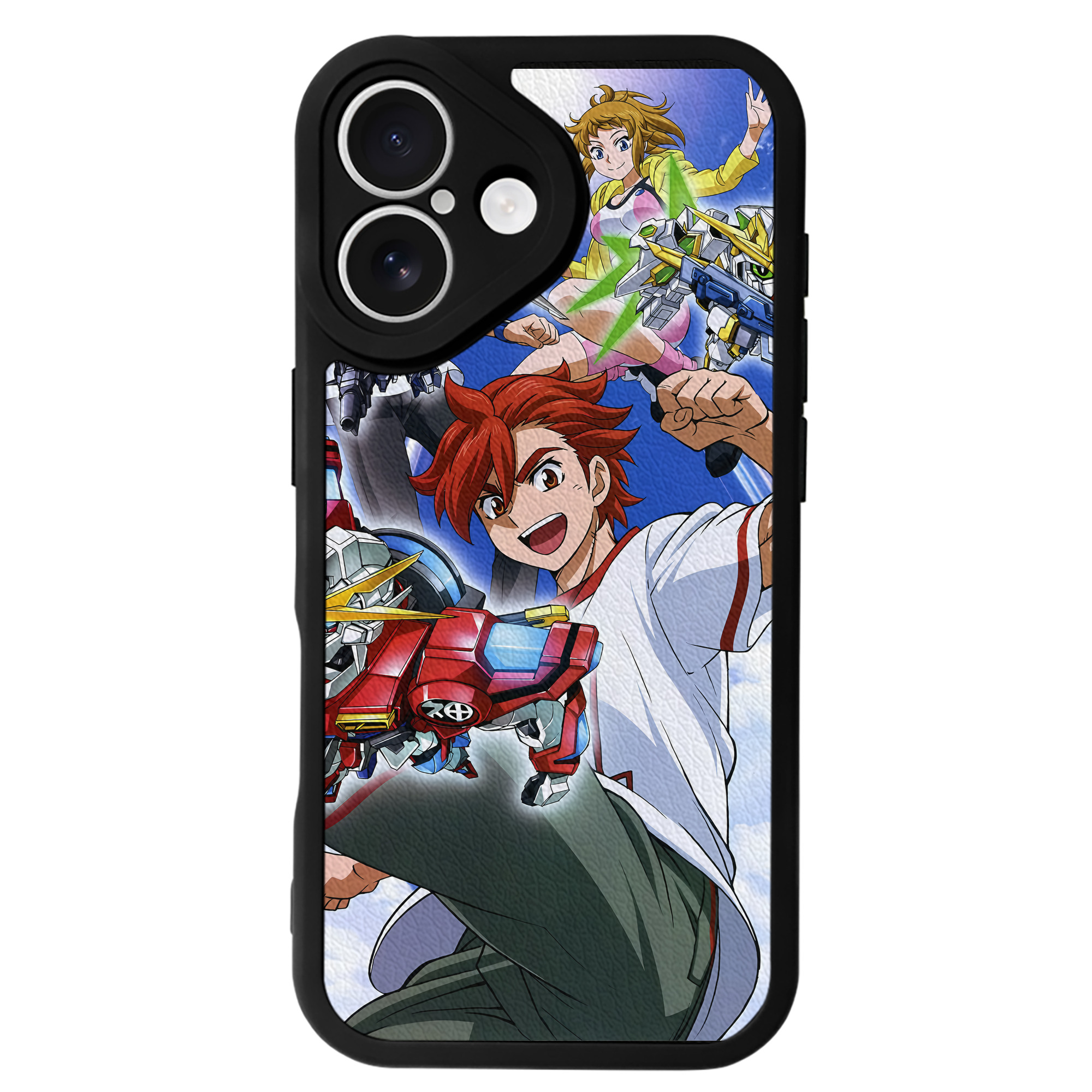 （画像用） 機動戦士ガンダム Mobile Suit Gundam 【iPhone 16シリーズ対応】シリコンスマホケース（レザー調） 材質：シリコン